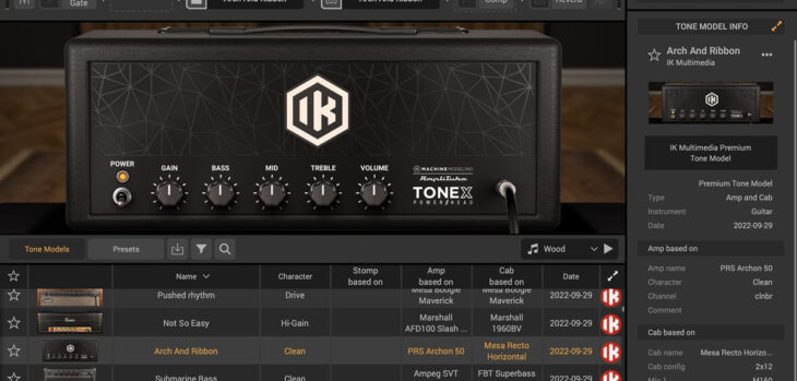 IK Multimedia Releases FREE Amplitube Tonex CS Tone Modeler